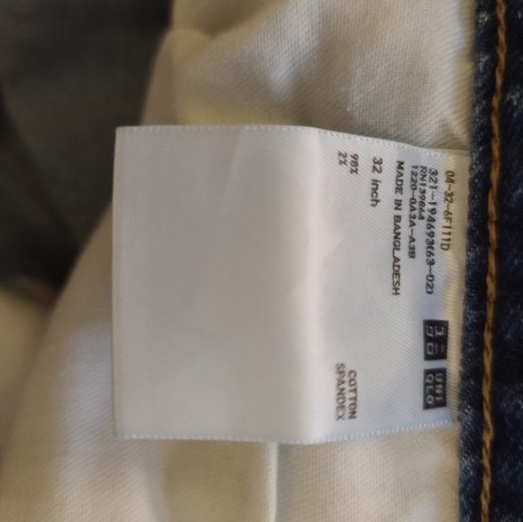 Uniqlo Distressed Slim Jeans Kaihara Denim 32 - Picture 7 of 8